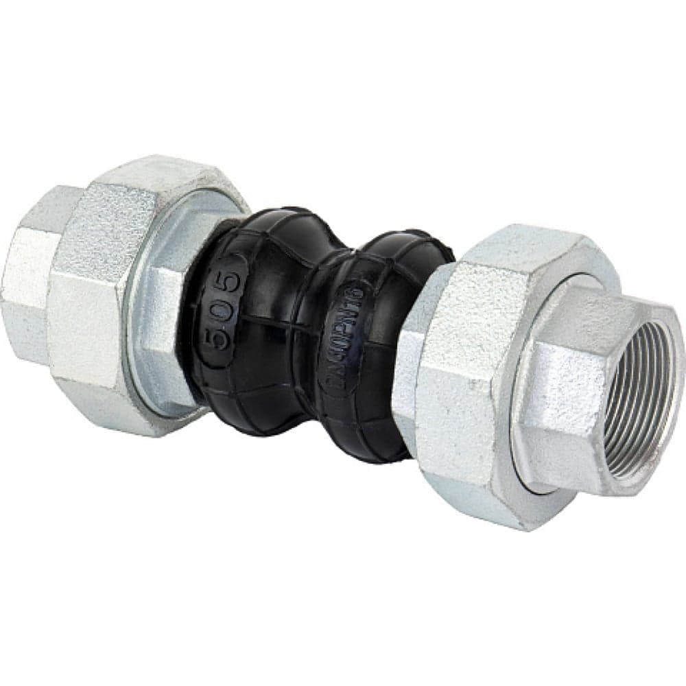 Компенсатор антивибрационный РАШВОРК, DN040, PN16, корпус - EPDM+Nylon, резьбовое соединение - ковкий чугун, ВР/ВР RUSHWORK 505-040-16