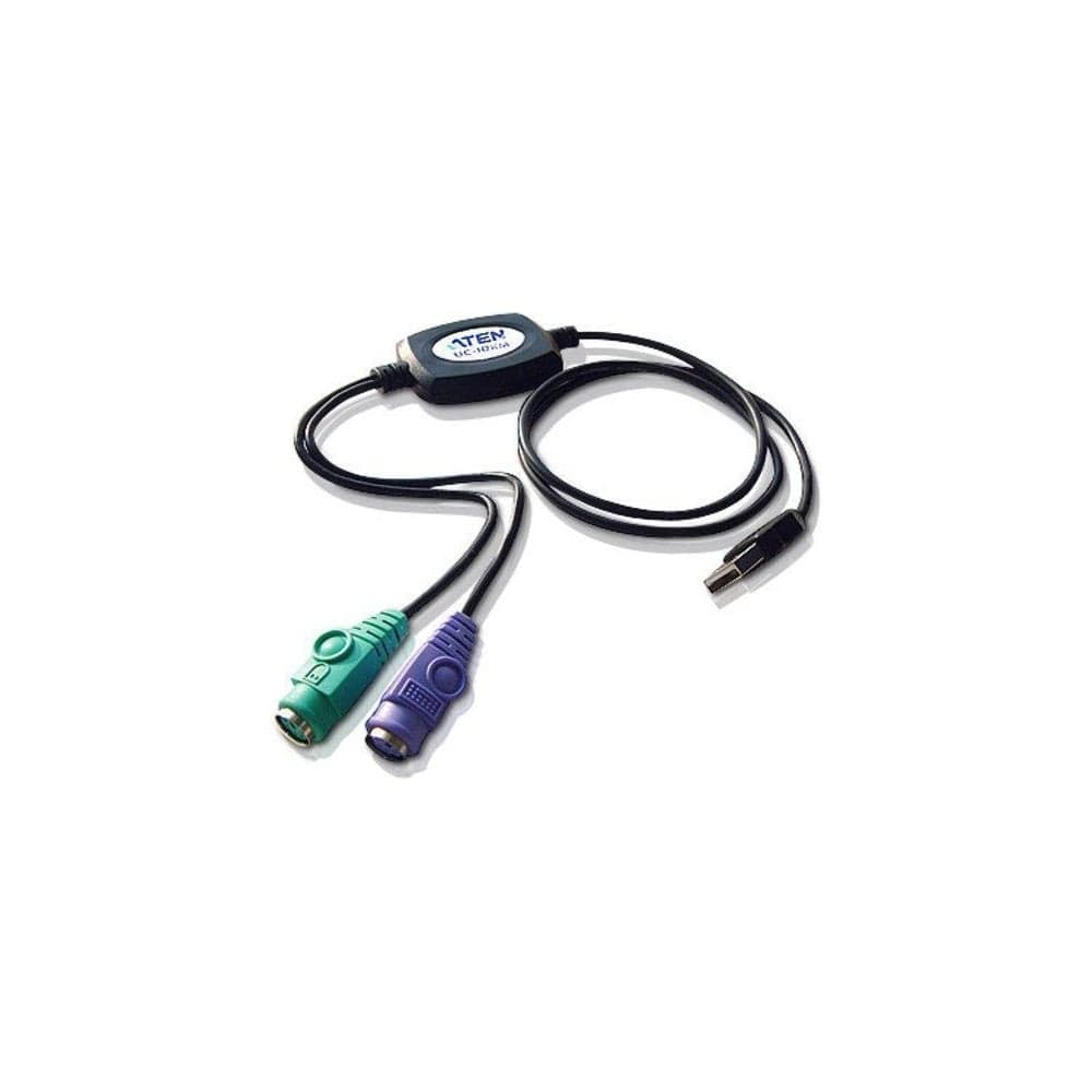 Адаптер ATEN USB -2xPS2, A-тип 2xMini-Din6, Male 2xFemale, USB 1.0/1.1 UC10KM-AT