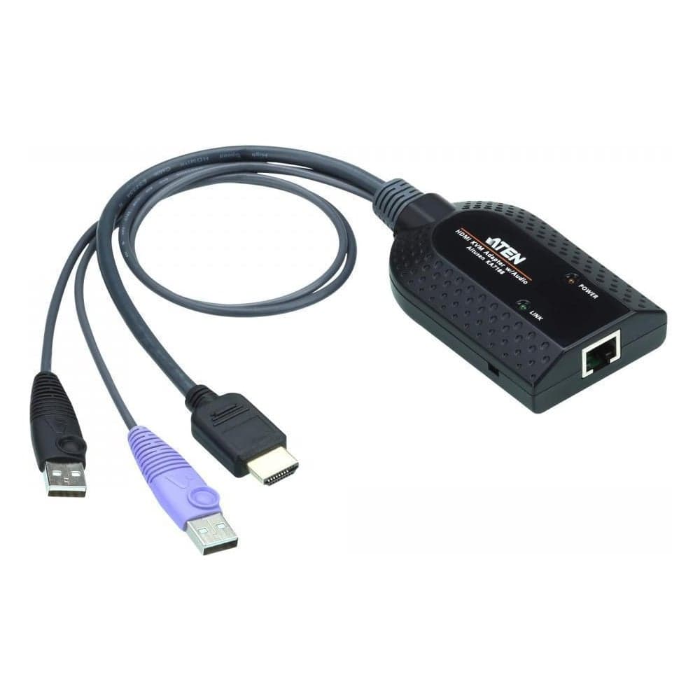 Адаптер ATEN КВМ, USB, HDMI c поддержкой Virtual Media, поддержка считывателя карт общего доступа и извлечения звука KA7188-AX