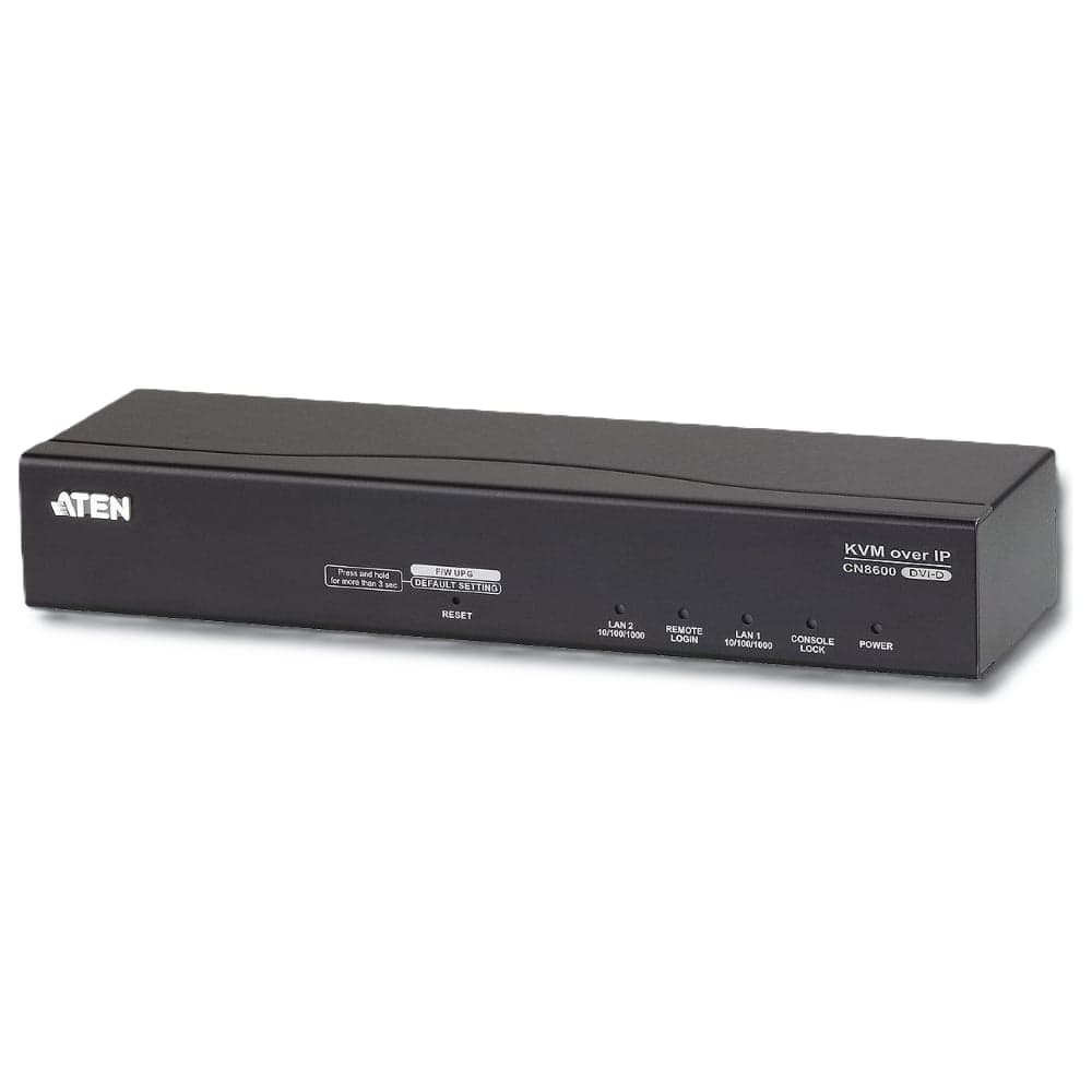 Удлинитель ATEN IP KVM шлюз/extender, KVM+RS232+AUDIO DVI+USB, управл. по IP, Rackmount/Desktop, 2x10/100/1000 Base-T, с KVM-шнурами USB 1 CN8600-AT-G
