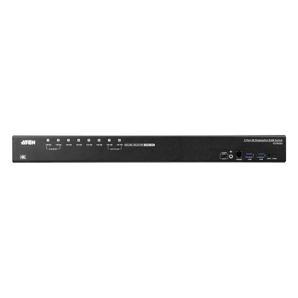 Переключатель ATEN 8-портовый, USB 3.0 4K DisplayPort KVM-переключатель CS19208-AT-G