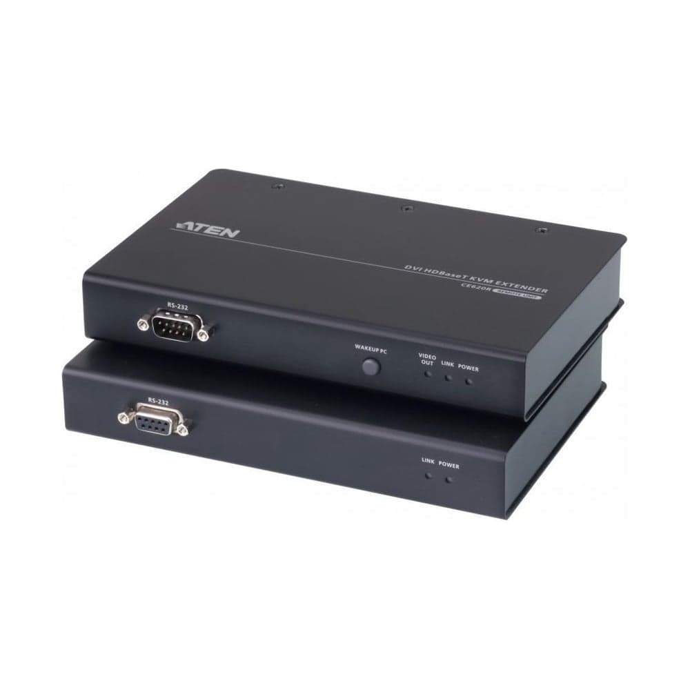Удлинитель ATEN USB, DVI Single Link+KBD/MOUSE USB+AUDIO+RS232, 100 м, 1xUTP Cat5e, DVI-D+2MINIJACK+DB9+USB B-тип 3xUSB A-тип, F, с KVM-шну CE620-AT-G