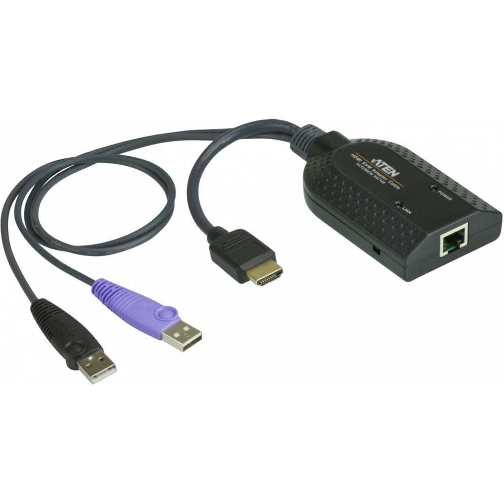 Адаптер ATEN KVM KVM HDMI USB, 50 метр., 1xUTP Cat5e, для подкл.комп.к перекл.KH15xxA/KH15xxAi/KL15xxAi/KH25xxA/KN21xxx/41xxx/11xxv/KMxx32, KA7168-AX