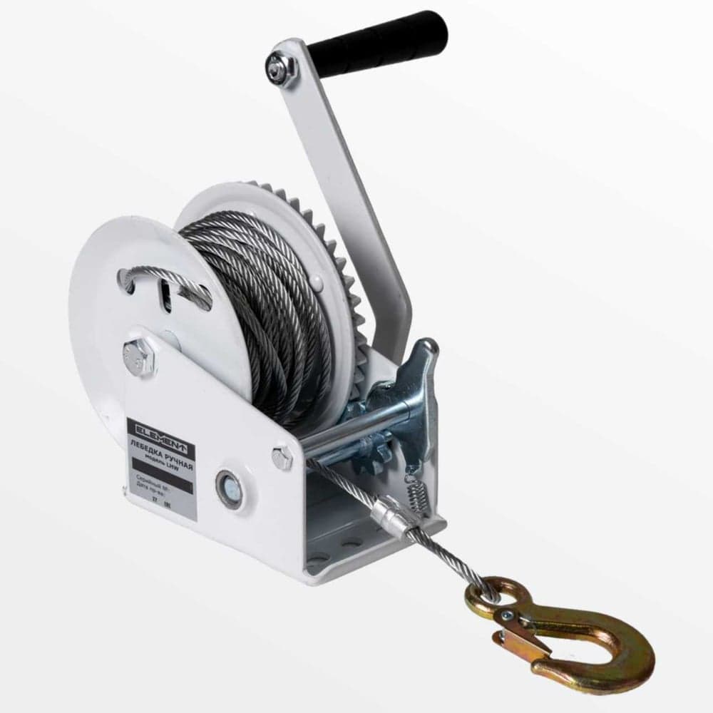 Лебедка ручная ELEMENT LHW 1000кг, трос 10м, 2000 lbs 226004
