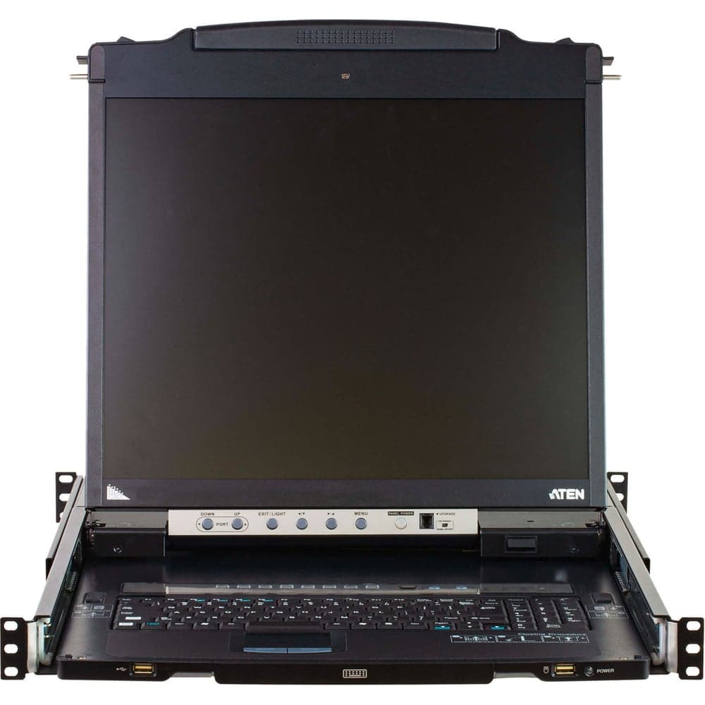 Консоль KVM ATEN KVM, 2 user консоль LCD 19 = 8 cpu PS2/USB+VGA, с KVM-шнурами USB/PS2 2х1.8м., 1280x1024, 1U 19, исп.спец.шнуры, OS CL5808N-ATA-RG