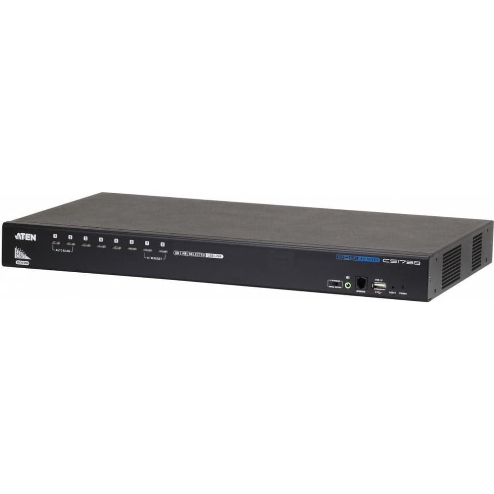 Переключатель ATEN KVM switch, HDMI+KBD+MOUSE+AUDIO, 1 8 портов/port USB, со шнурами USB HDMI 2x1.8м CS1798-AT-G