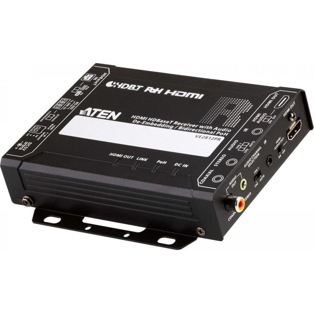 Приемник ATEN HDMI HDBaseT с извлекателем звука/двунаправленным PoH (4K 100 м) (HDBaseT Class A) VE2812PR-AT-G
