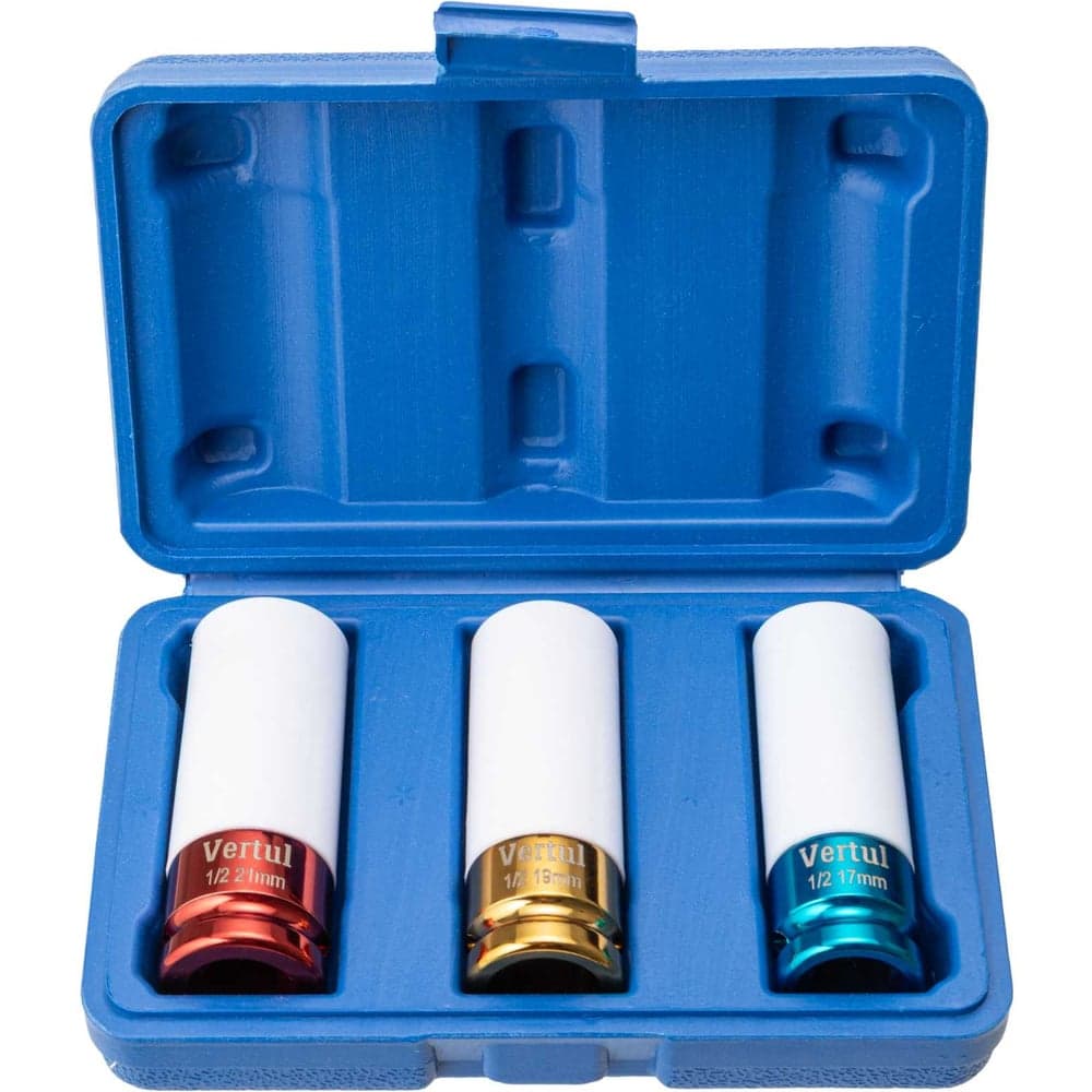Набор ударных головок VERTUL для колесных дисков 3 предмета 17, 19, 21 мм. 1/2 VR82203