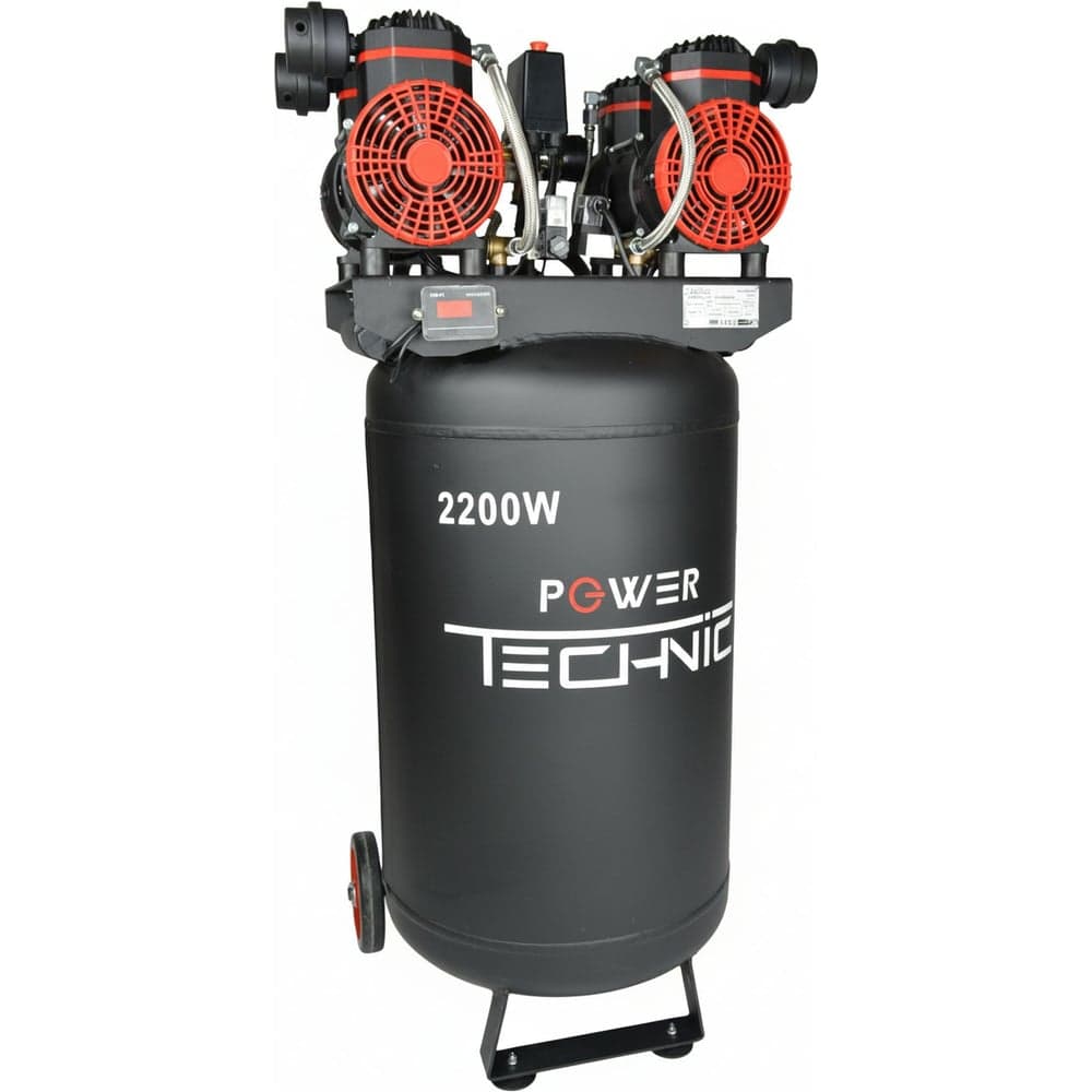 Компрессор POWER TECHNIC безмасляный малошумный с фильтром влагоотделителем ACL480/080V