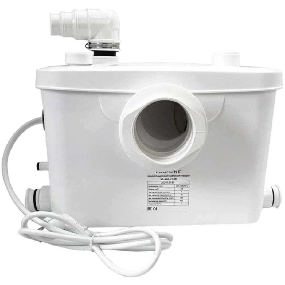 Канализационная насосная станция PROFLINE WL-400-L1-SR (туалет, раковина 400вт, 90 град, 7м, 100л/мин) УТ-00057776