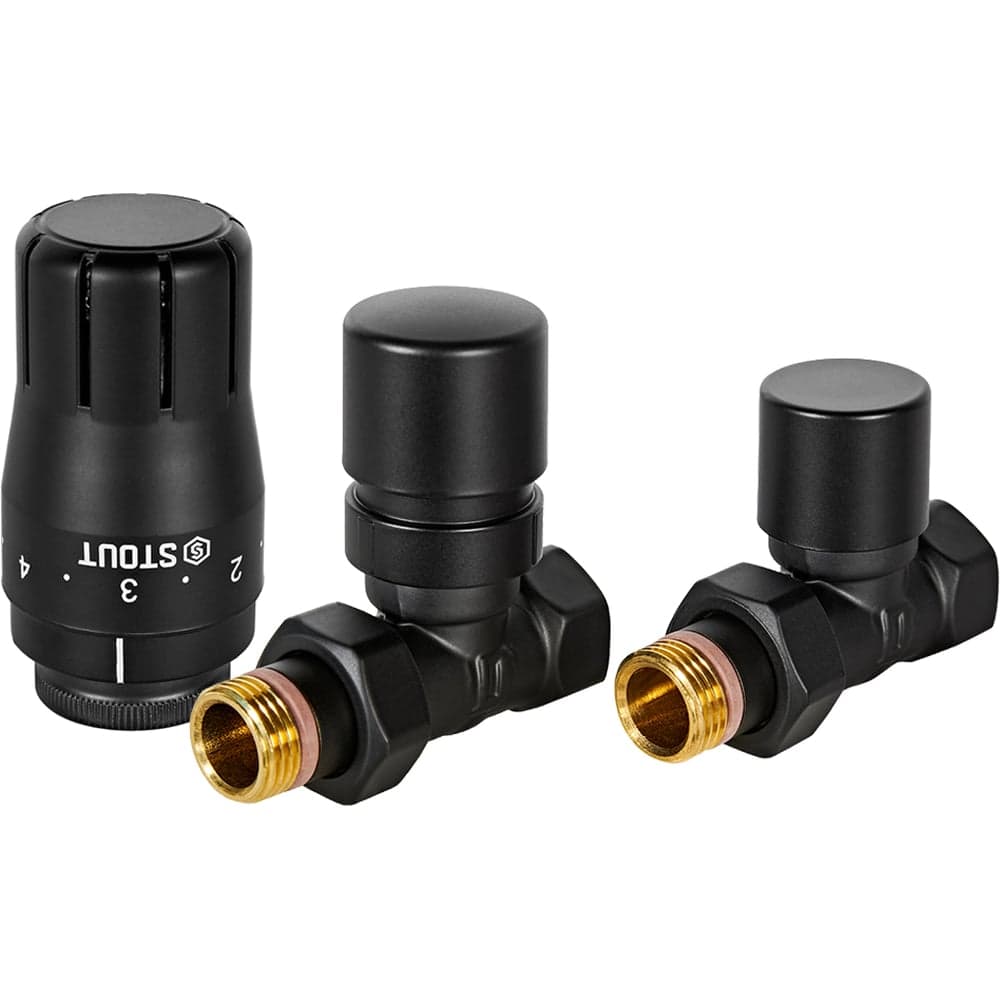 Комплект клапанов термостатических STOUT SVTDK-0001-000015B Design черный, RG00943679A91B