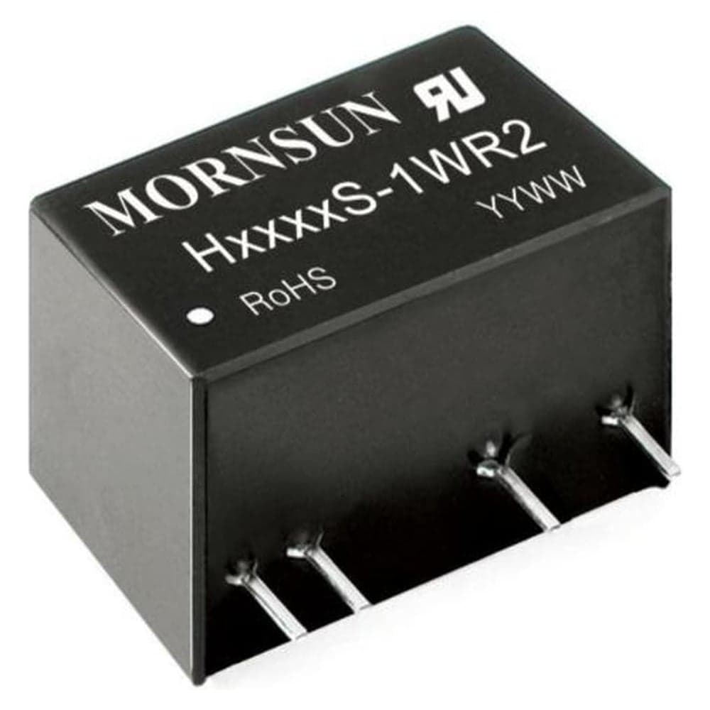 Блок питания на печатную плату MORNSUN H1212S-1WR2, в корпусе SIP7, DC/DC 1 Вт 12 В, изолированный, фиксированный вход, однополярный выход 3151894