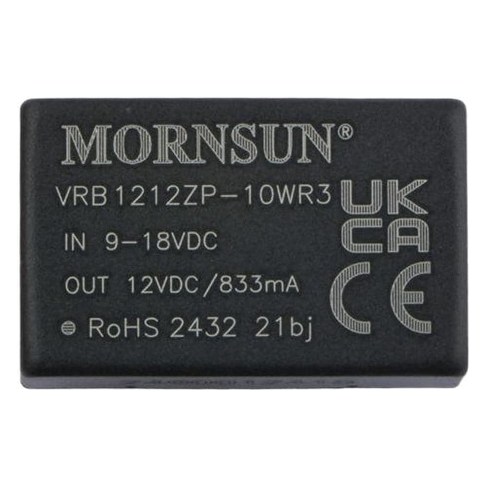 Блок питания MORNSUN VRB1212ZP-10WR3 на печатную плату, DC/DC 10 Вт 12 В, изолированный, однополярный выход, стандартный корпус 3152738
