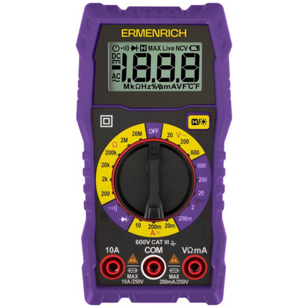 Цифровой мультиметр Ermenrich Zing TC07, фиолетовый 86327