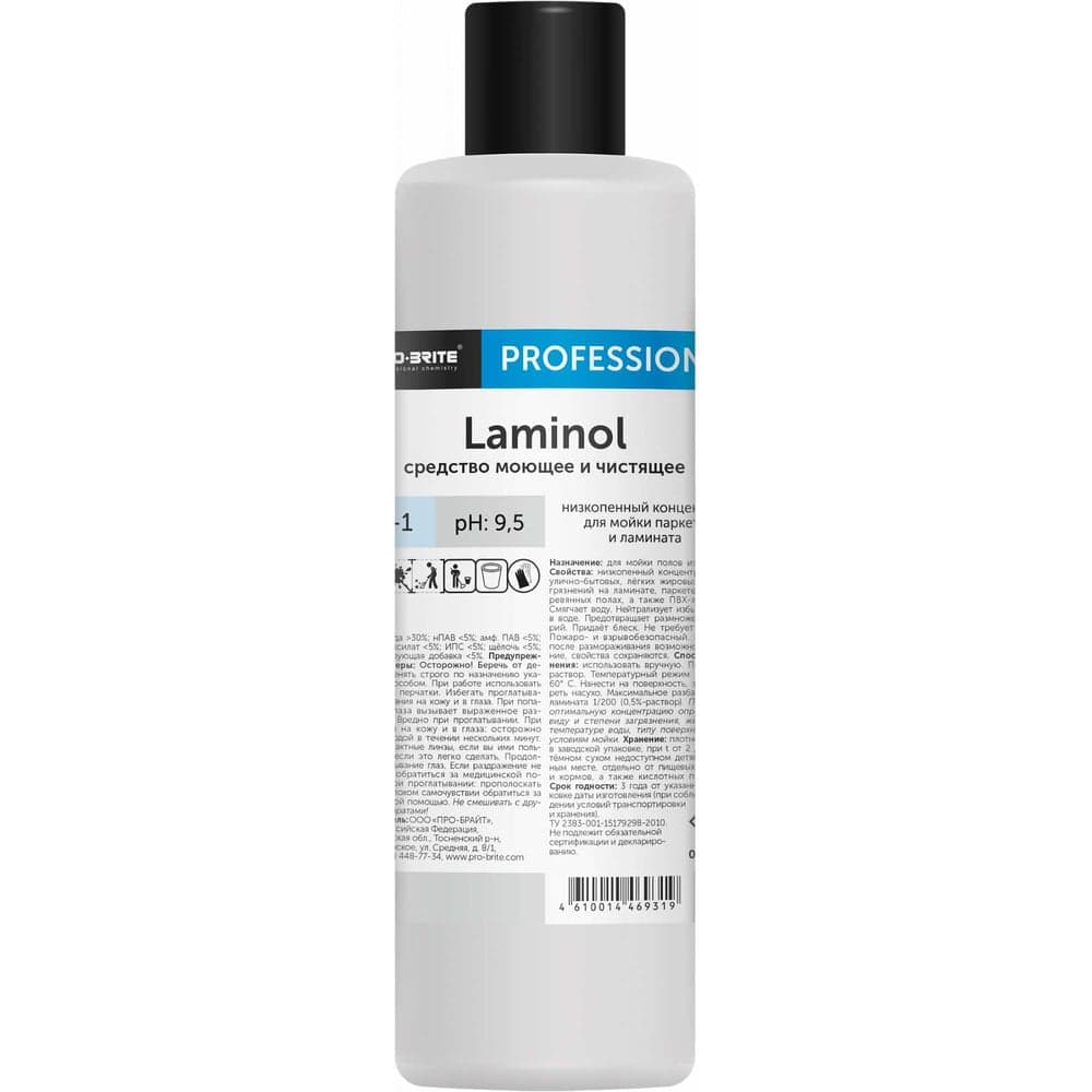 Моющий концентрат для ламината и паркета PRO-BRITE LAMINOL 1 л 023-1