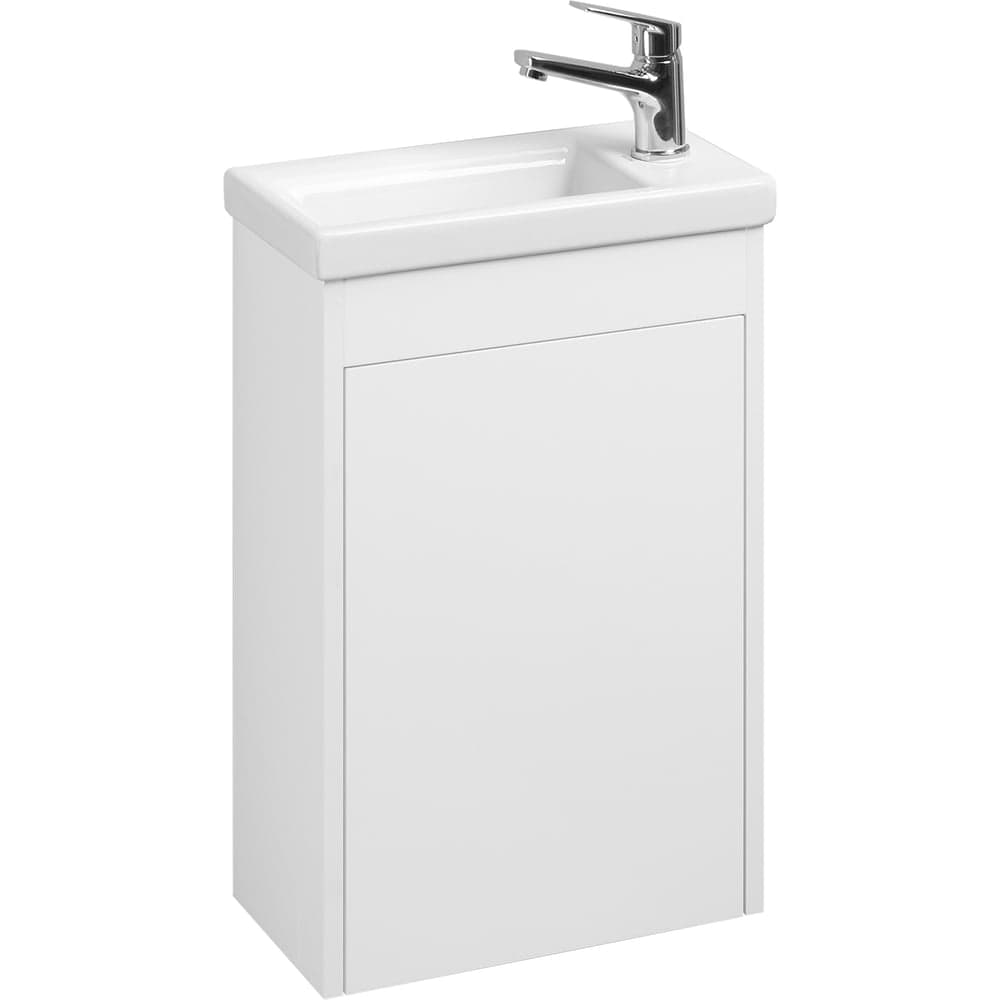 Тумба AQUATON Тори 40 белый глянец, Раковина Миранда 40 1A286901TO010