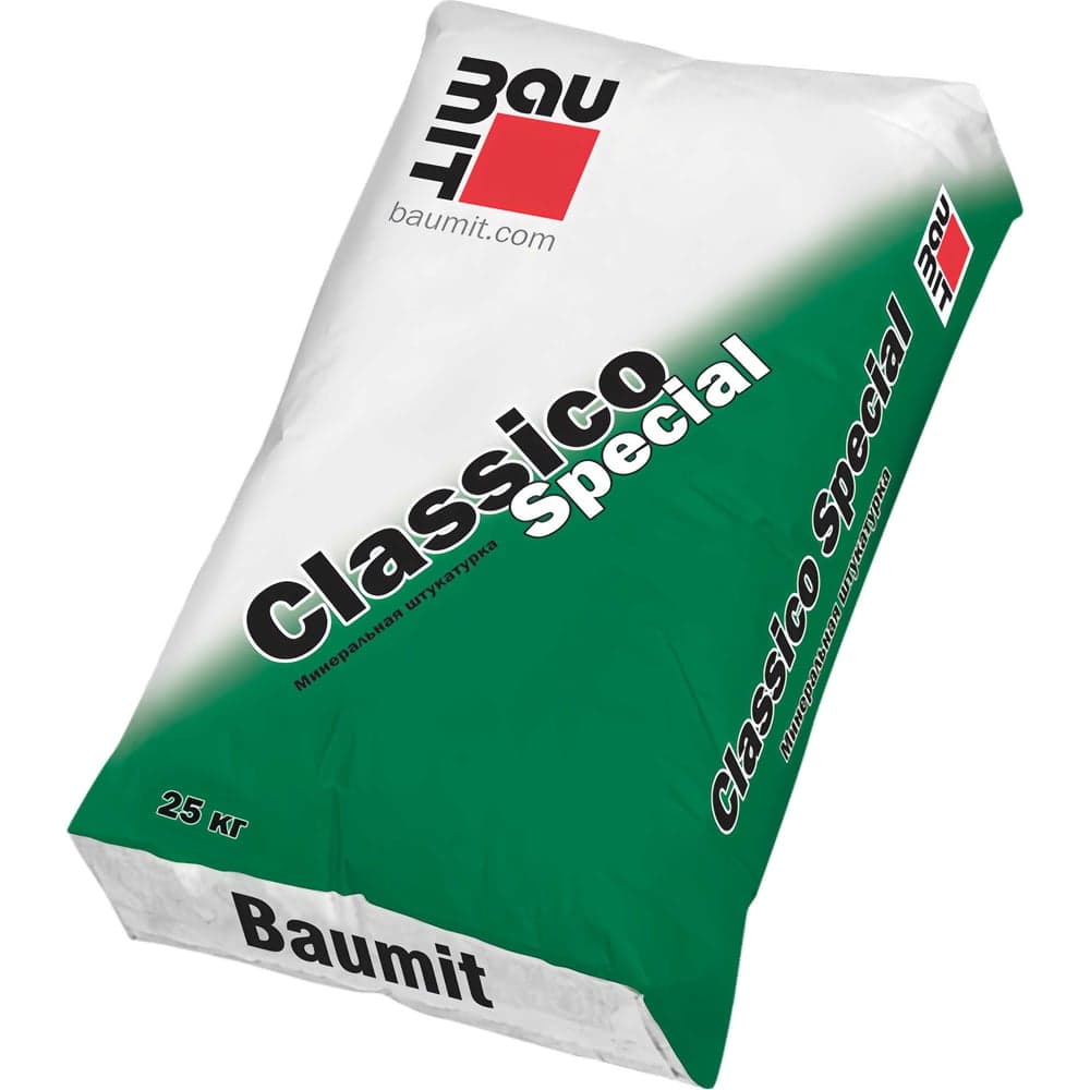 Штукатурка на основе цементного вяжущего Baumit Classico Special 25 кг 1K, 25 кг (1410)