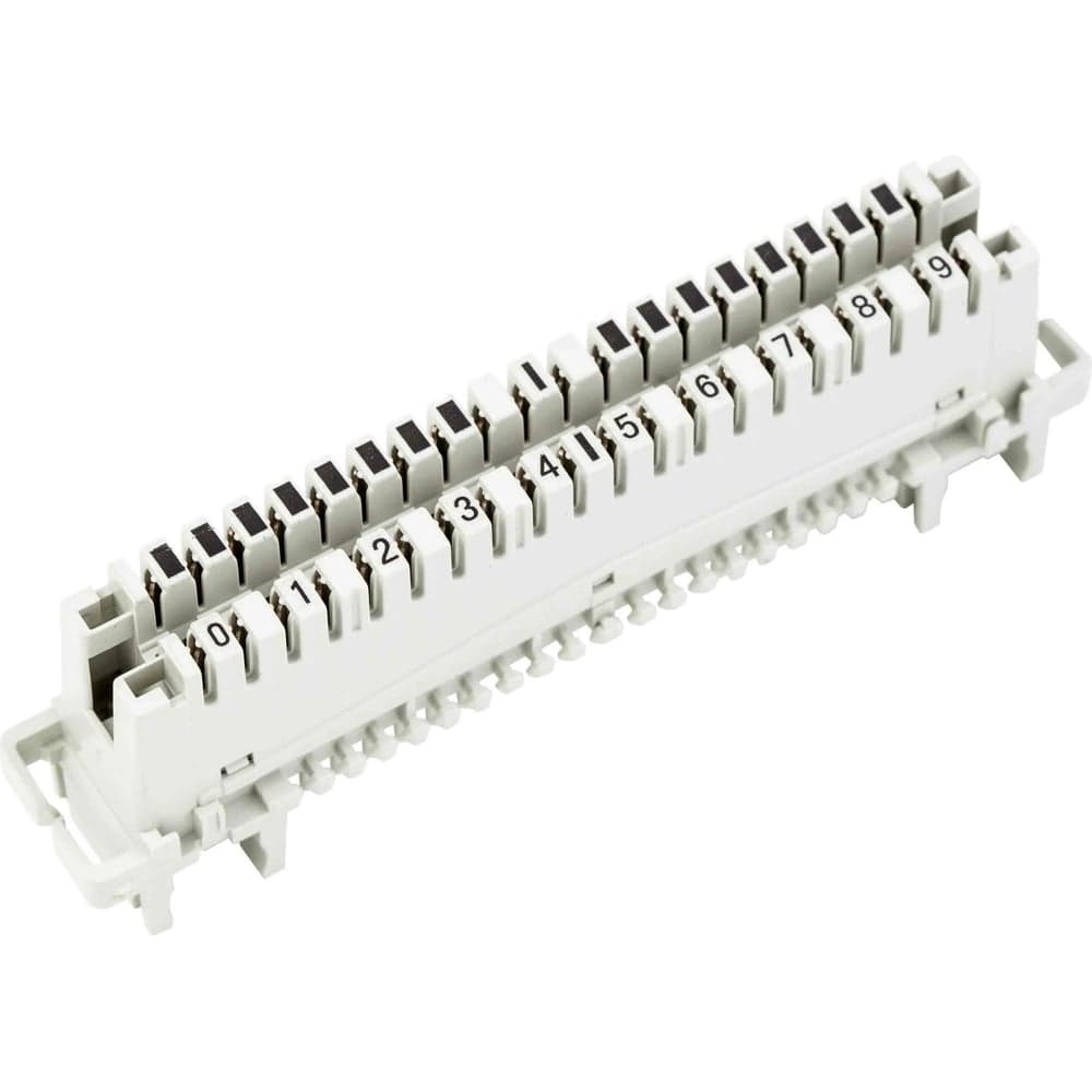 Неразмыкаемый плинт Retic LSA Profil ABS, 10 пар, медные контакты LSA-D-C-09-TWCS