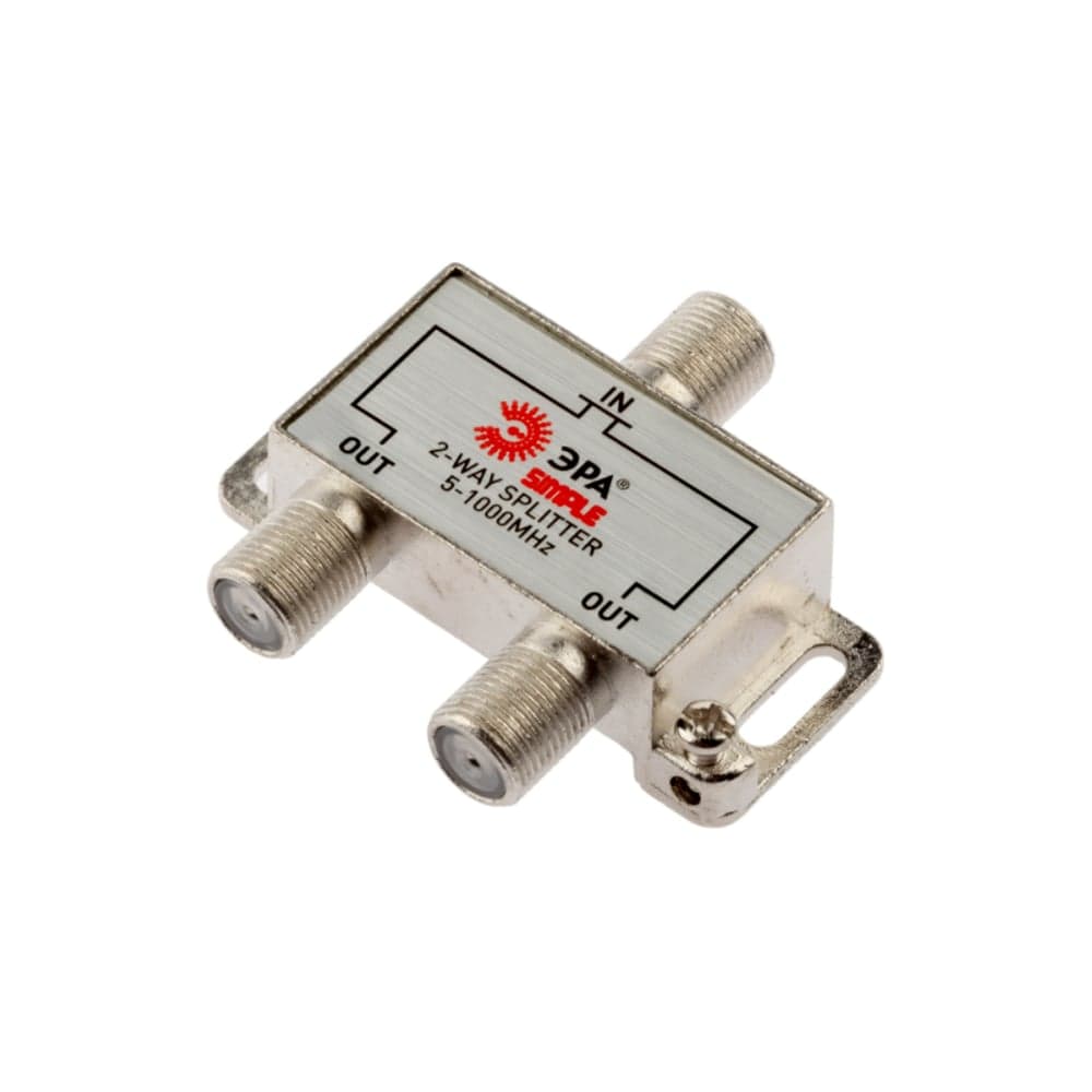 Делитель ЭРА ТВ Simple DSF01 2 ответвления под F разъем, 5-1000 МГц Б0048320