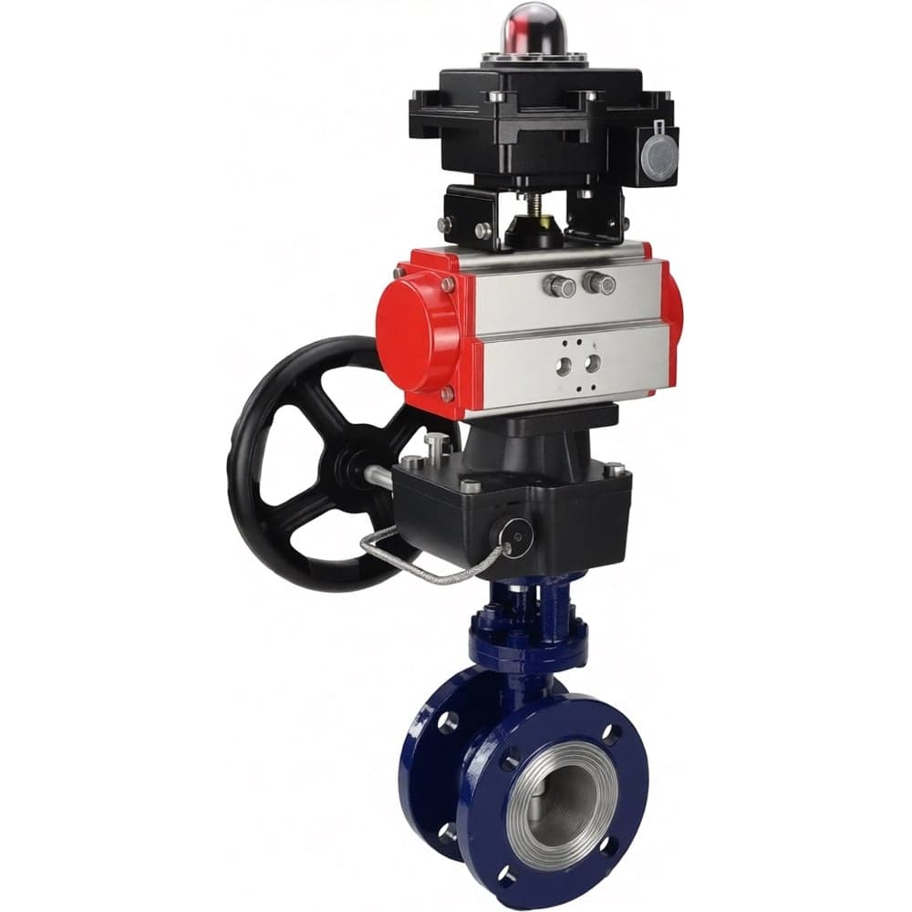 Затвор дисковый DN.ru с тройным эксцентриситетом WCB-304-M-F-ISO Ду150 Ру25, с пн.прив DA-160, пн.расп PND1-S2EM-52-2-T08-220VAC, БКВ LSB-210-02NM12-220/24, БПВ APU1-10-40-V08, р.ду D050-94675