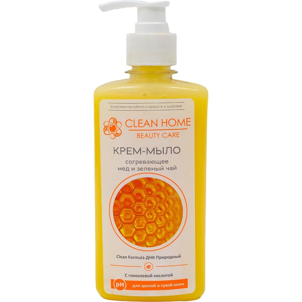Крем-мыло CLEAN HOME BEAUTY CARE с дозатором согревающее 350 мл 544