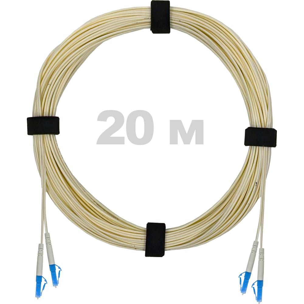 Патч-корд оптический Enginova LC/UPC-LC/UPC SM (G657.A1) 3mm DX LSZH 20 м ENG-PC-DX-2LCU-657A1-20M