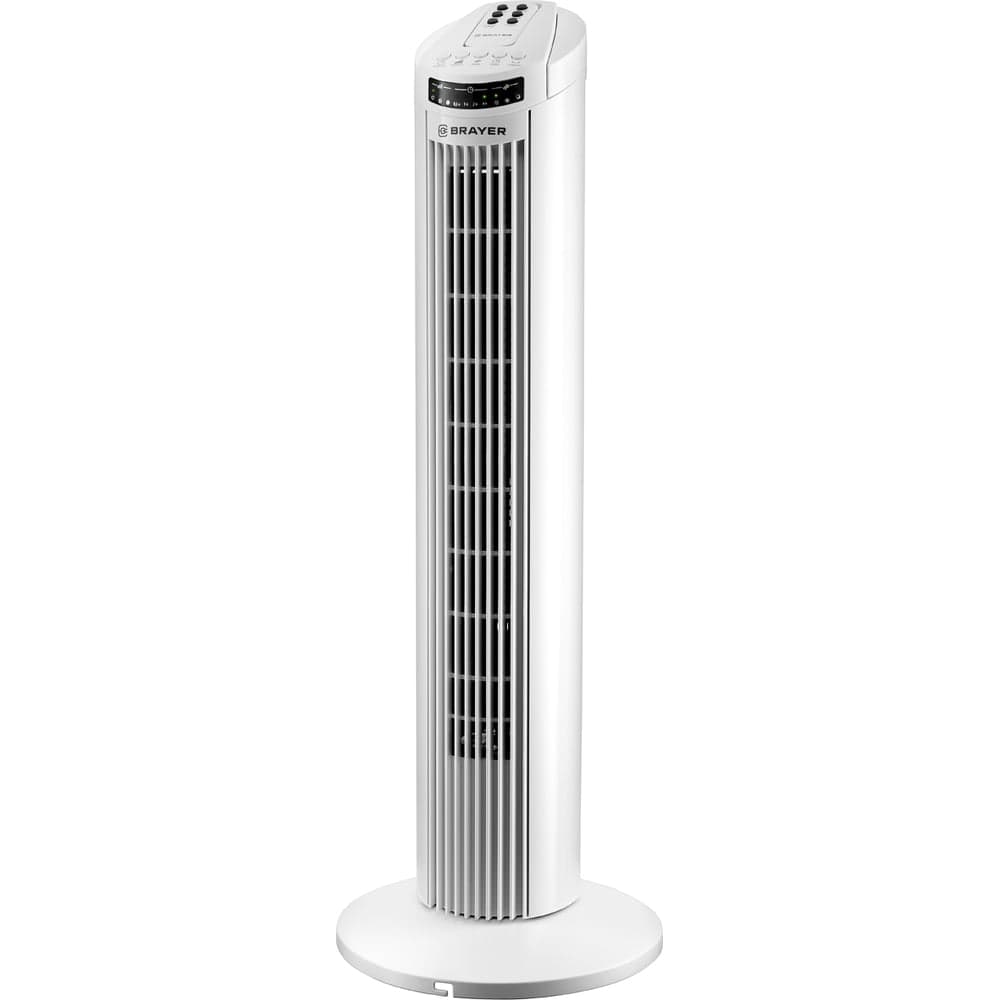 Колонный вентилятор BRAYER с пультом, белый BR4958WH