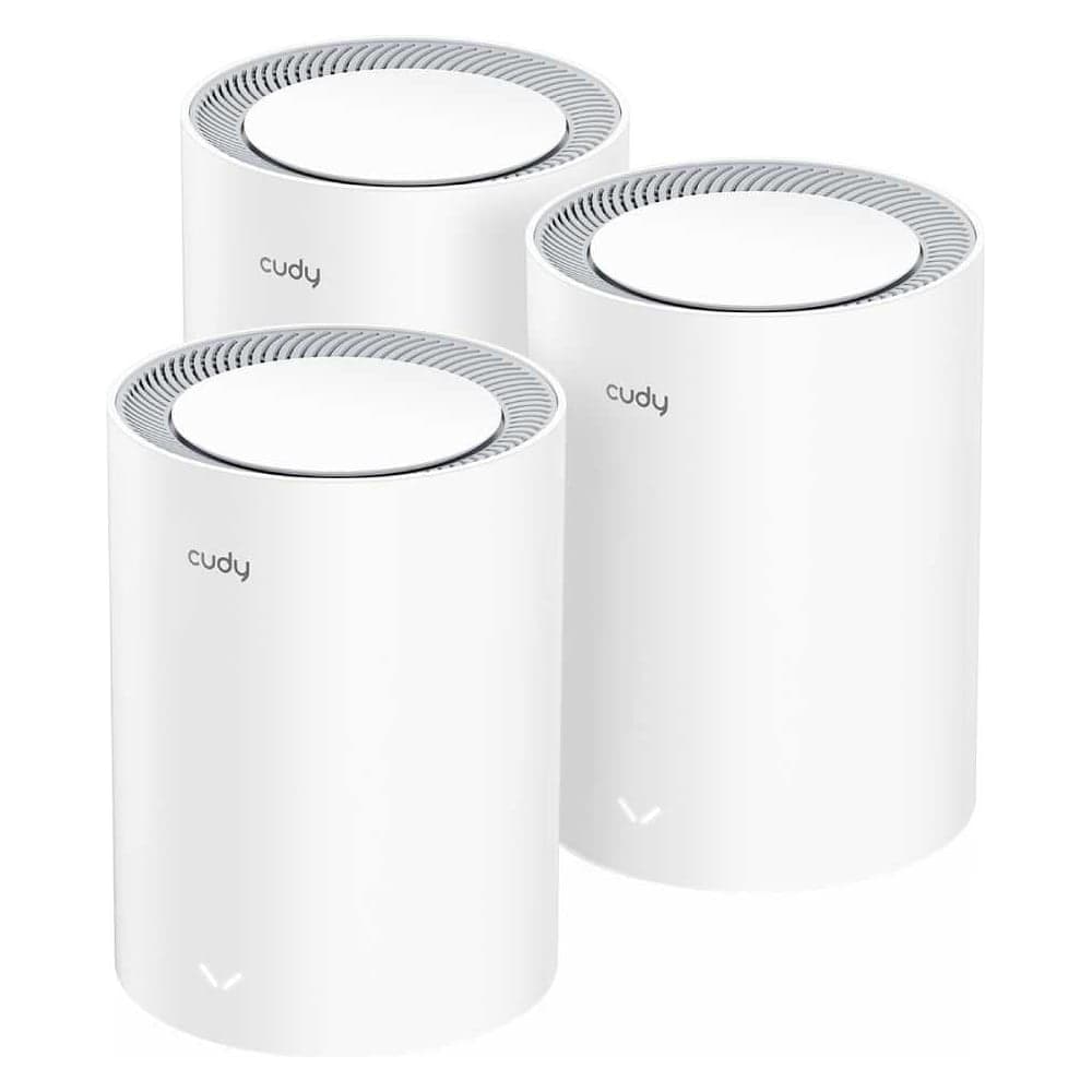 2,5-гигабитная Mesh-система Cudy M3000(3-Pack) 2.0 Wi-Fi 6 AX3000, 2,4/5 ГГц, до 2976 Мбит/с, WAN 1x2,5 Гбит/с, LAN 1x1 Гбит/с,  Mesh, MU-MIMO, белый, 5 внутренних антенн (модулей - 3 шт.) 10000147687