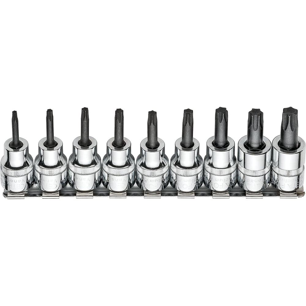 Набор головок CETA FORM со вставкой Torx 3/8 на держателе 9 предметов C18S-RT09