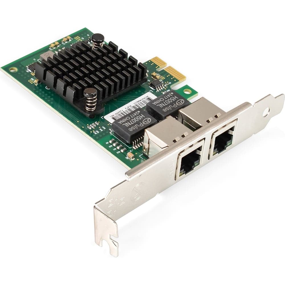 Сетевой адаптер ExeGate EXE-I350-T2v1 PCI-E x1, порты 2xRJ45 медные, 10/100/1000Mbps, Gigabit NIC Intel Chipset NHI350AM2 299699