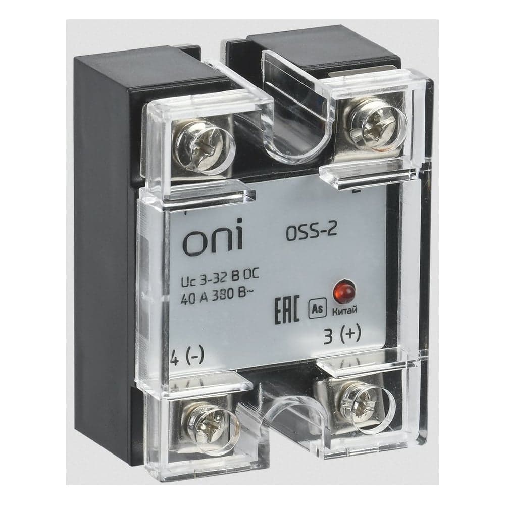 Твердотельное реле ONI OSS-2 40А 380В AC 3-32В DC OSS-2-3-40-B