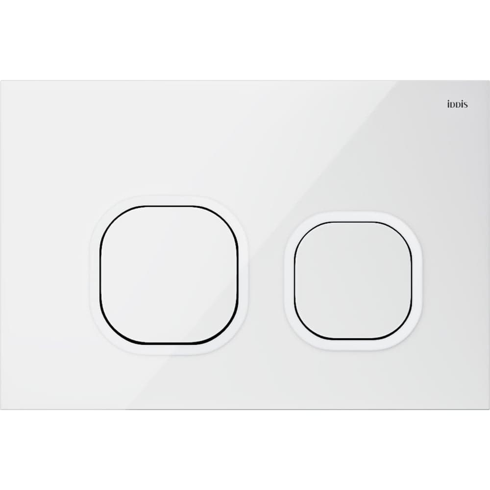 Клавиша смыва IDDIS универсальная, белый, Юнигласс (Uniglass), 001 UNG01GWi77