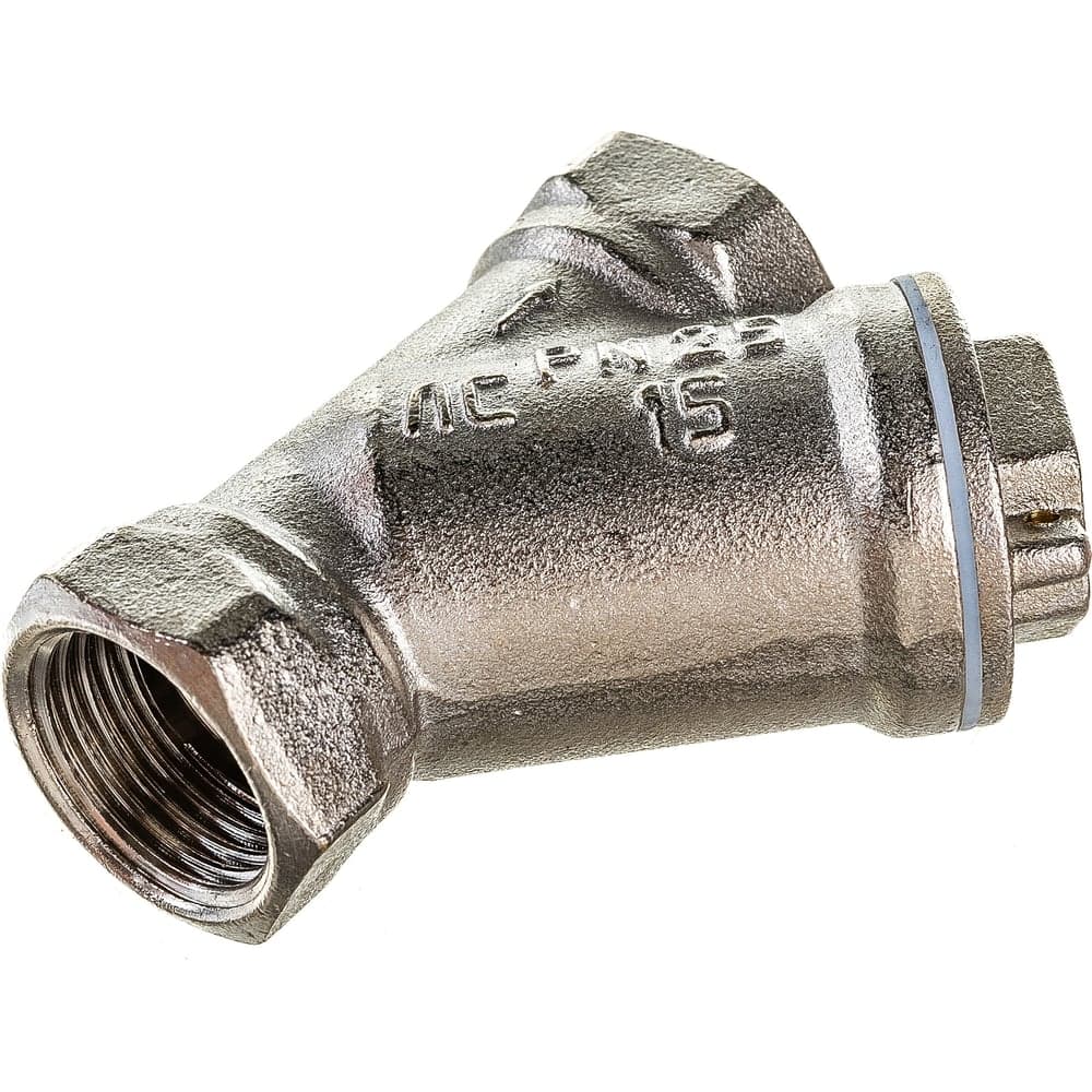 Сетчатый фильтр для воды VALFEX 1/2" ВР/ВР никелированная латунь, под пломбу 46Б5фт1 VF.192.LN0.012.Bir