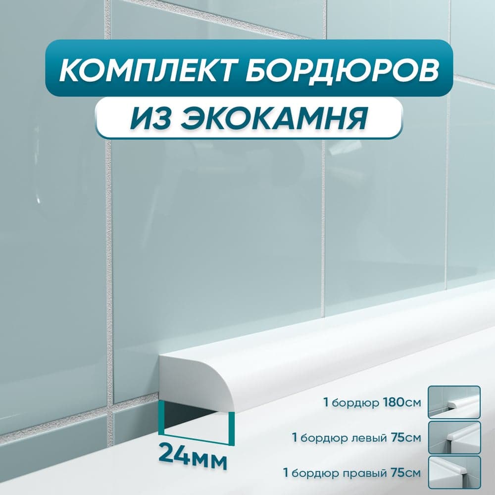 Комплект акриловых бордюров для ванной BNV Посейдон 4603307473605