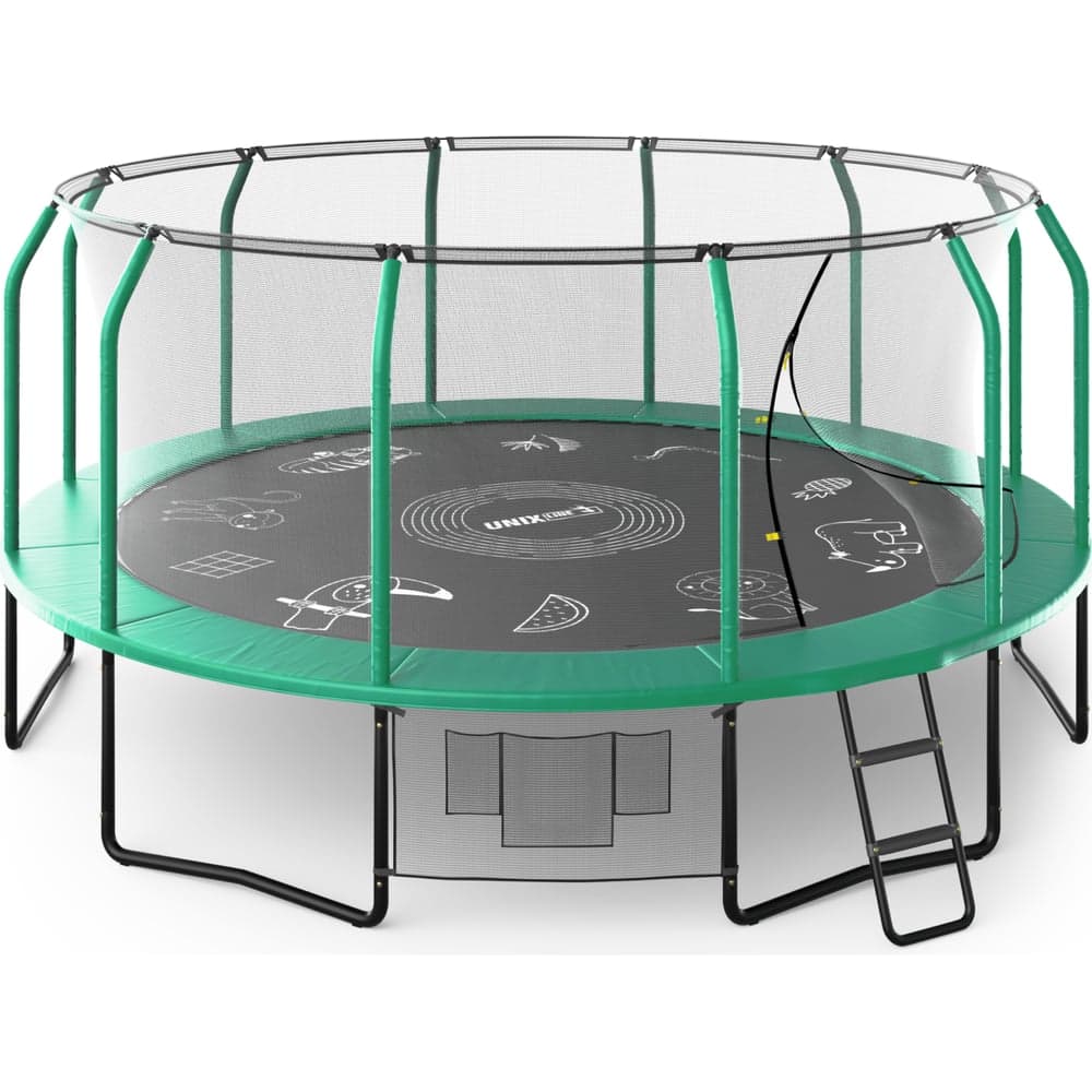 Батут UNIXline SUPREME GAME 16 ft green TRUSUG16GR