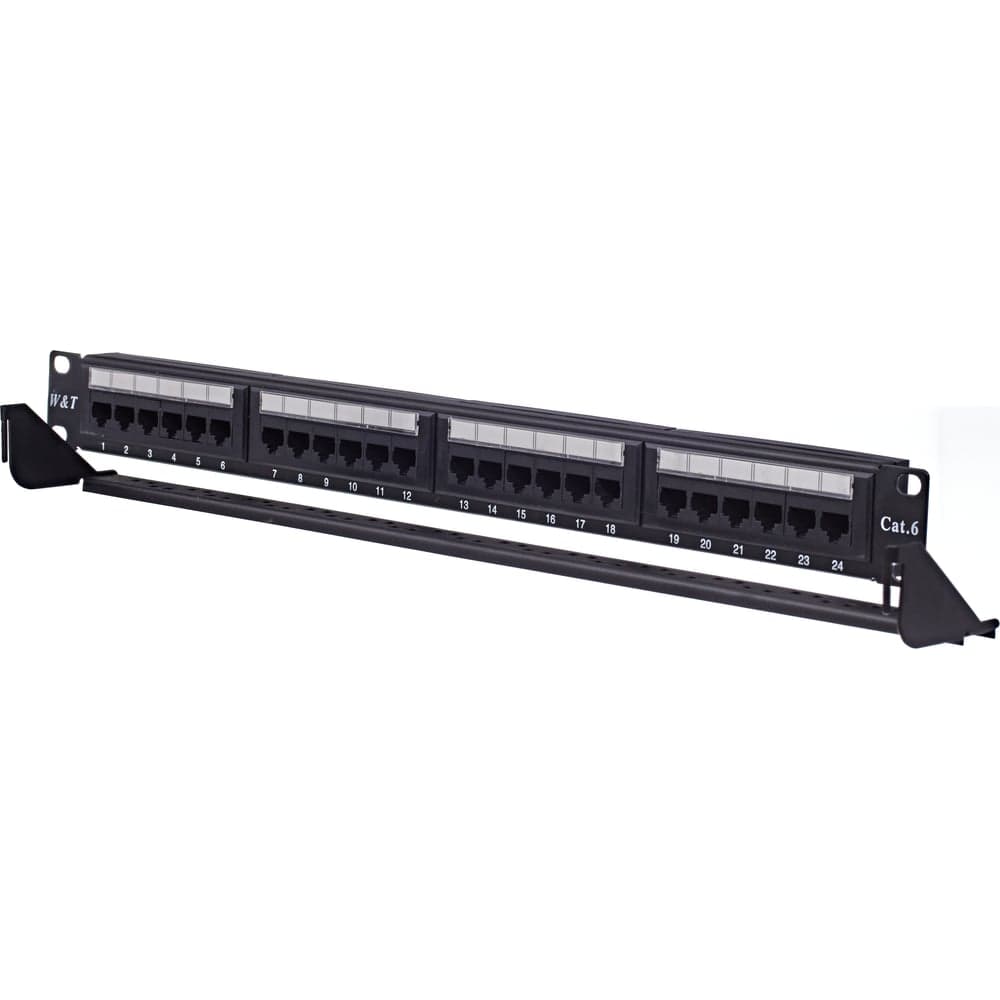 Патч-панель W&T 19 дюймов, 24 порта RJ-45 WT-2178C-KR-CAT.6