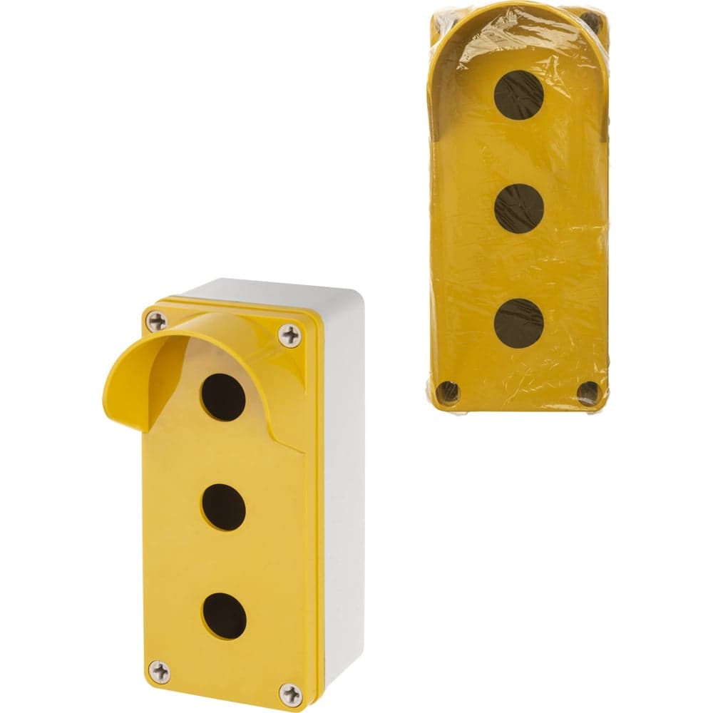 Корпус TDM ELECTRIC КП103 c козырьком для кнопок 3 места IP66 ABS желтый SQ0705-0013