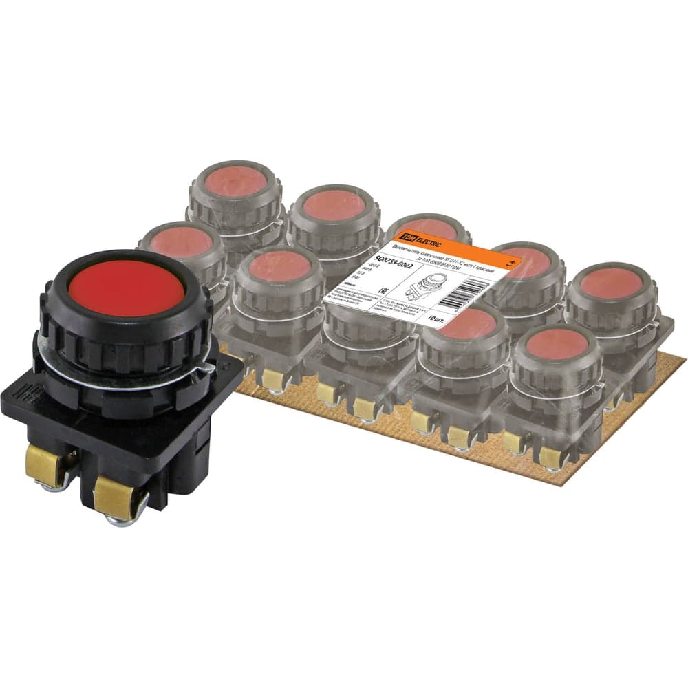 Выключатель TDM ELECTRIC кнопочный КЕ 011-У2-исп.1 красный 2з 10A 660B IP40 SQ0753-0002