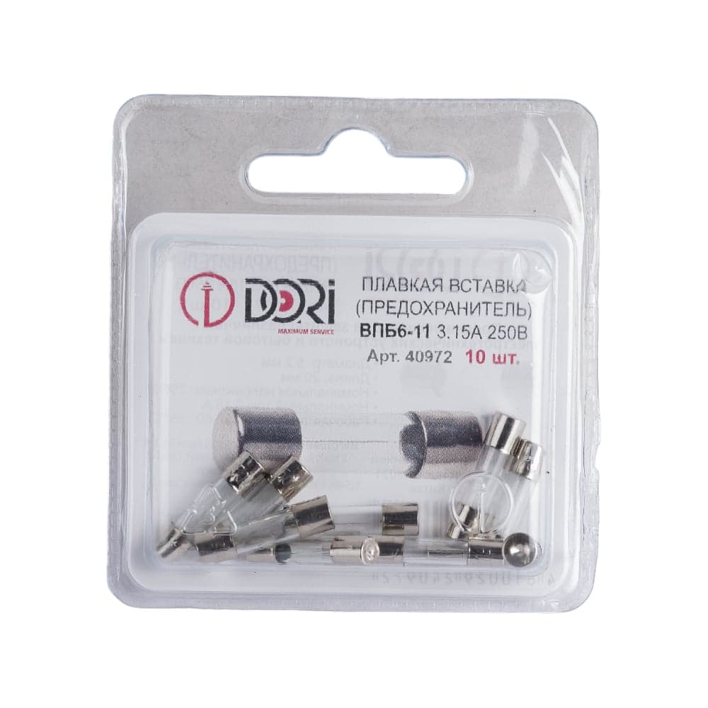 Плавкая вставка DORI ВПБ6-11 3,15А 250В 10 шт 40972