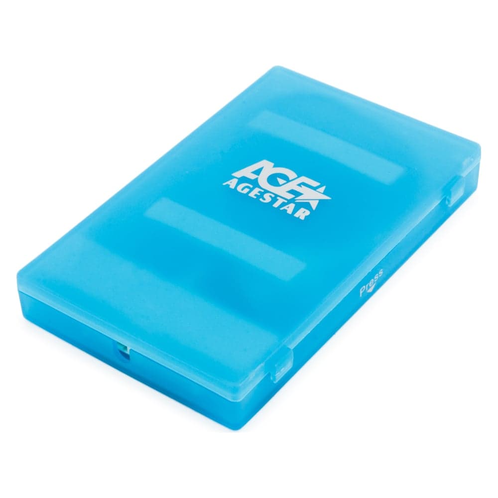 Внешний корпус AgeStar USB 2.0 2.5" SATA HDD/SSD, USB2.0, пластик, синий, SUBCP1 (BLUE)