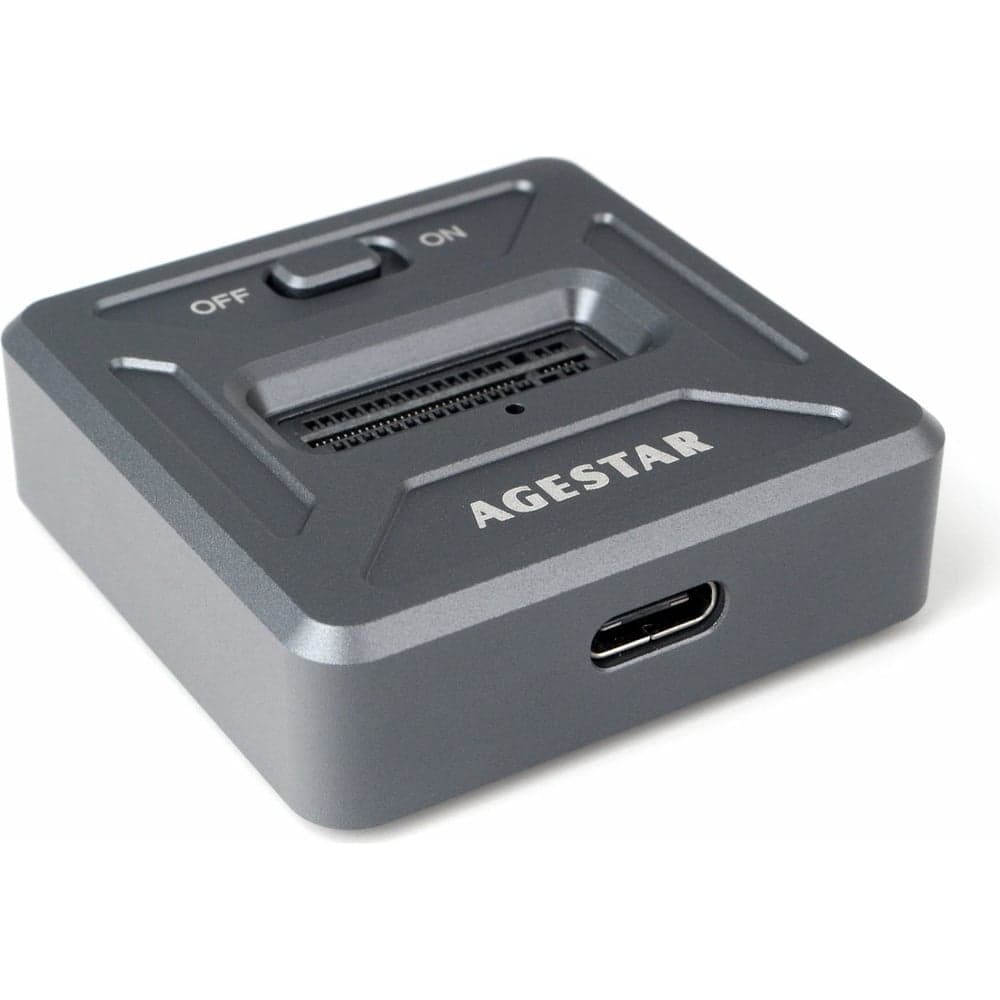 Докстанция AgeStar USB 3.1 SSD M.2 NVME, алюминий, серый, 31CBNV1C (GRAY)