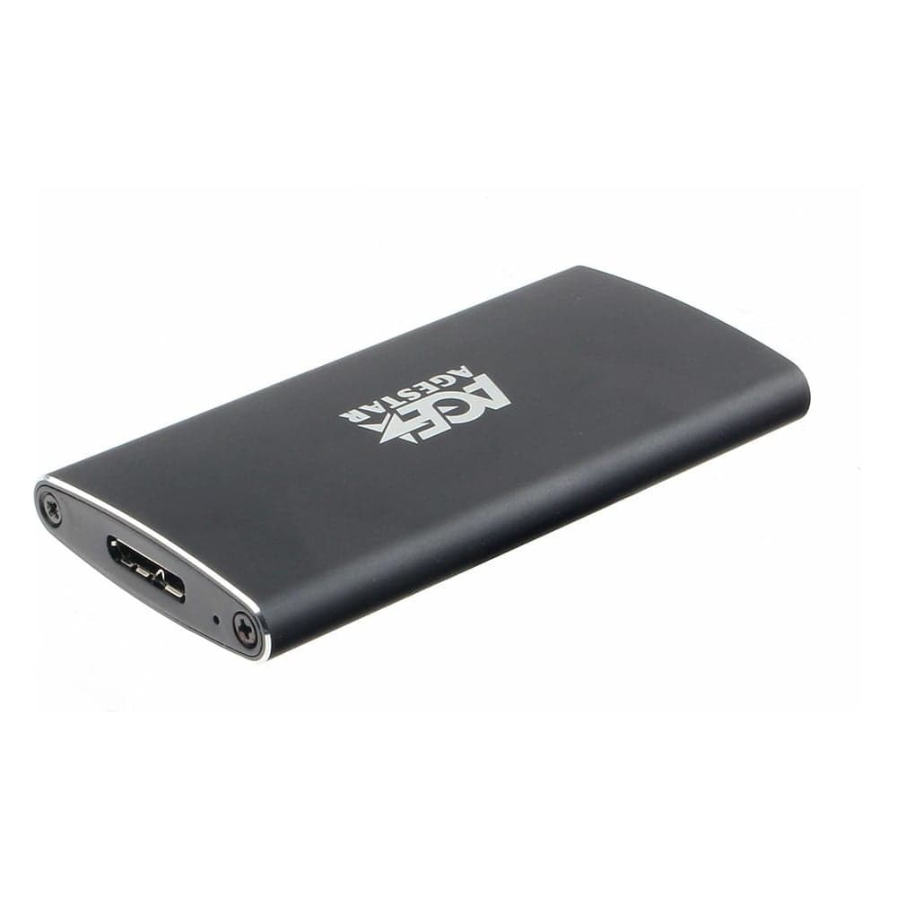 Внешний корпус AgeStar USB 3.0 mSATA, алюминий, черный, 3UBMS2 (BLACK)