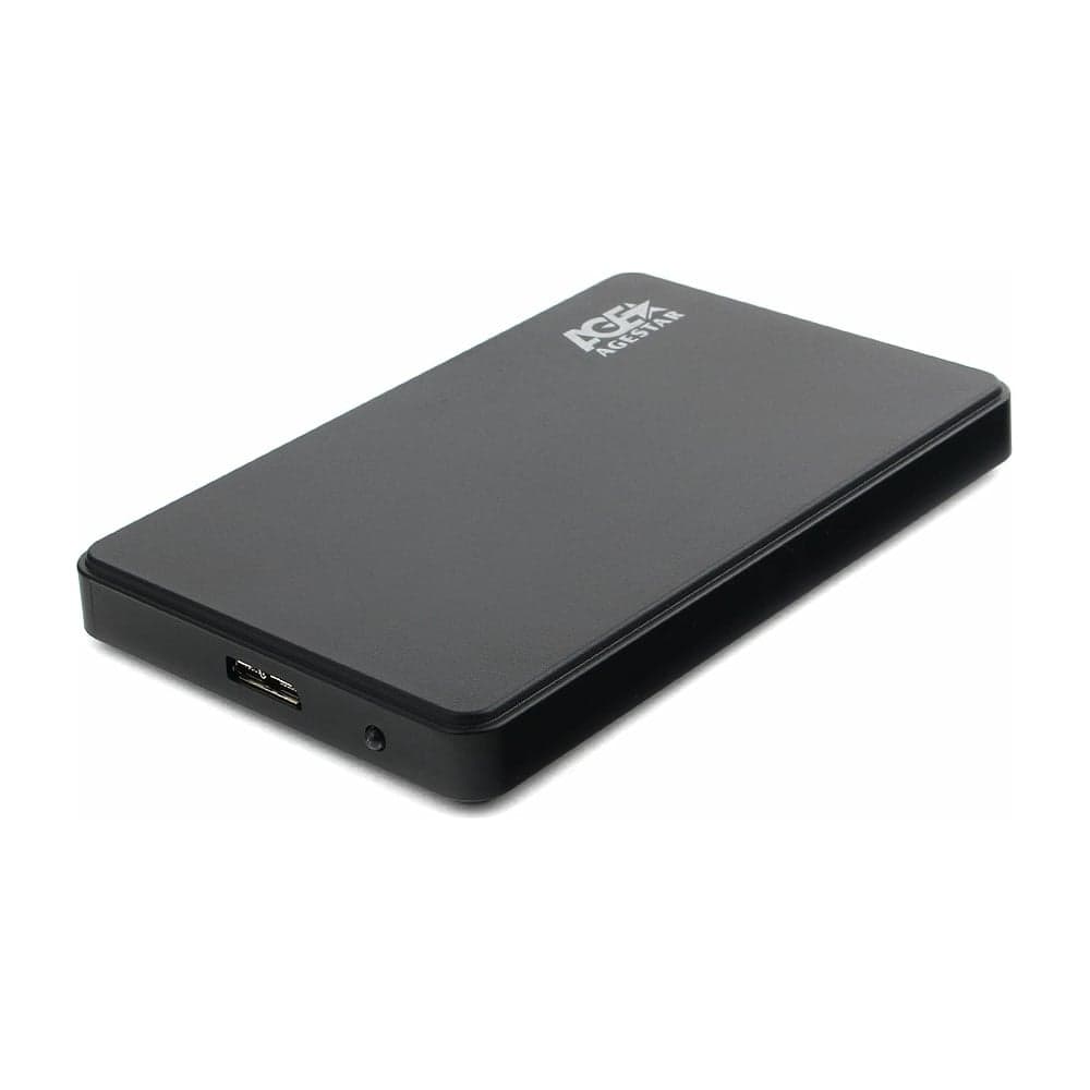 Внешний корпус AgeStar USB 3.0 2.5" SATAIII HDD/SSD, пластик, чёрный. UASP, 3UB2P2 (BLACK)