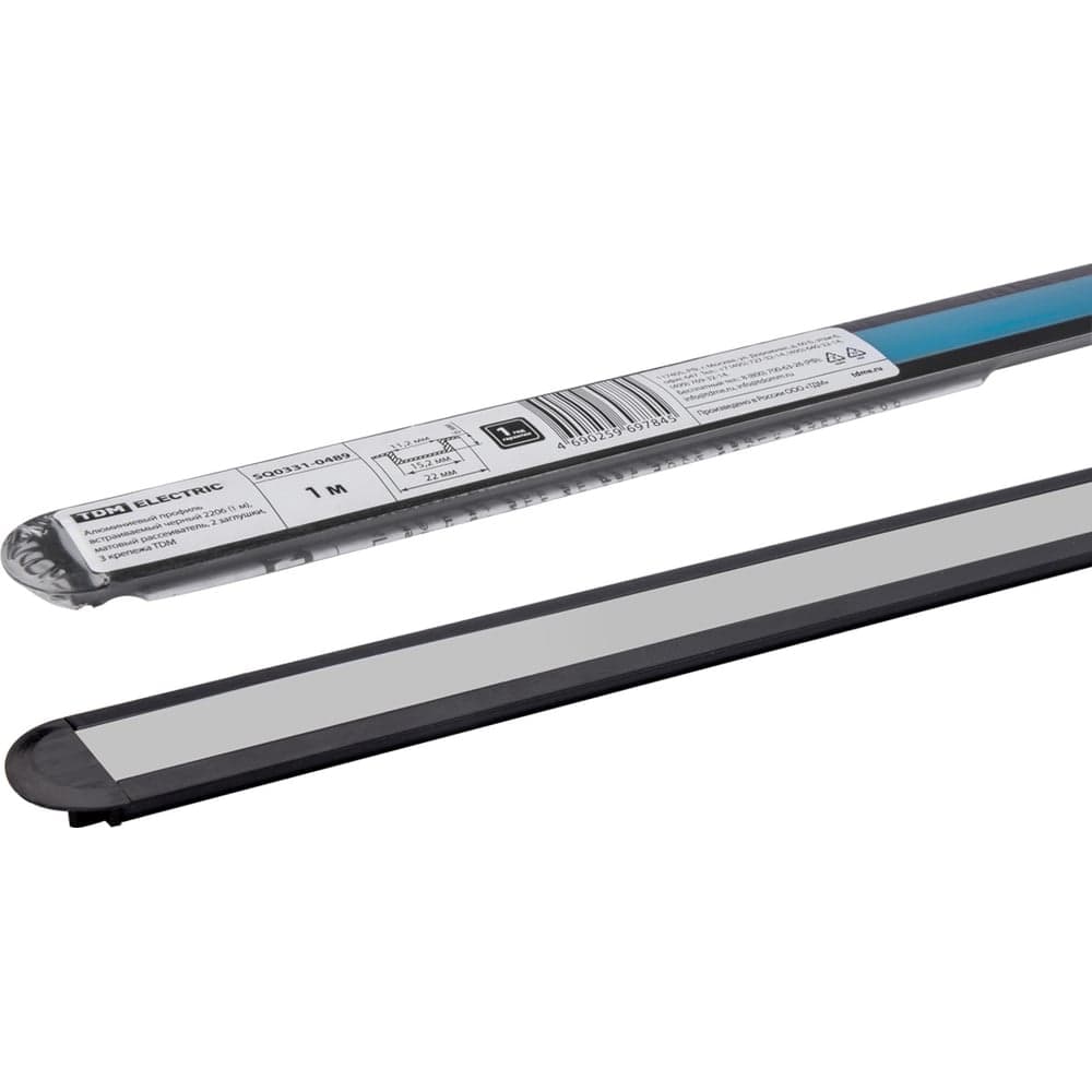 Профиль для светодиодной ленты TDM ELECTRIC алюминиевый черный 2206 1м SQ0331-0489