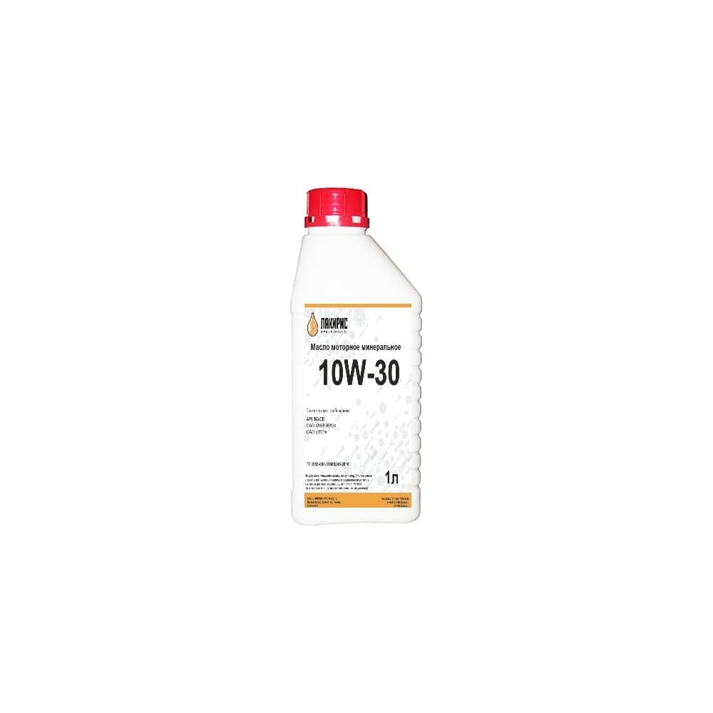 Моторное минеральное масло Лакирис SAE 10W30 API SG/CD, 1 л 55564360