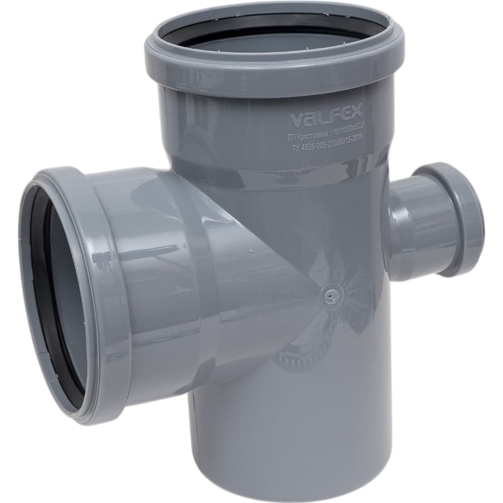 Крестовина VALFEX 110/110/50x87.5, внутренняя канализация 27211115