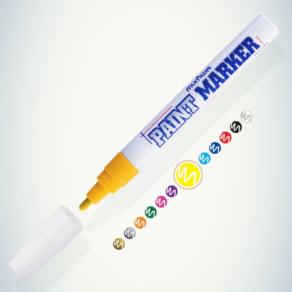 Маркеркраска MunHwa PAINT MARKER, желтая, 4мм PM08 12/576/13824 Б0048233