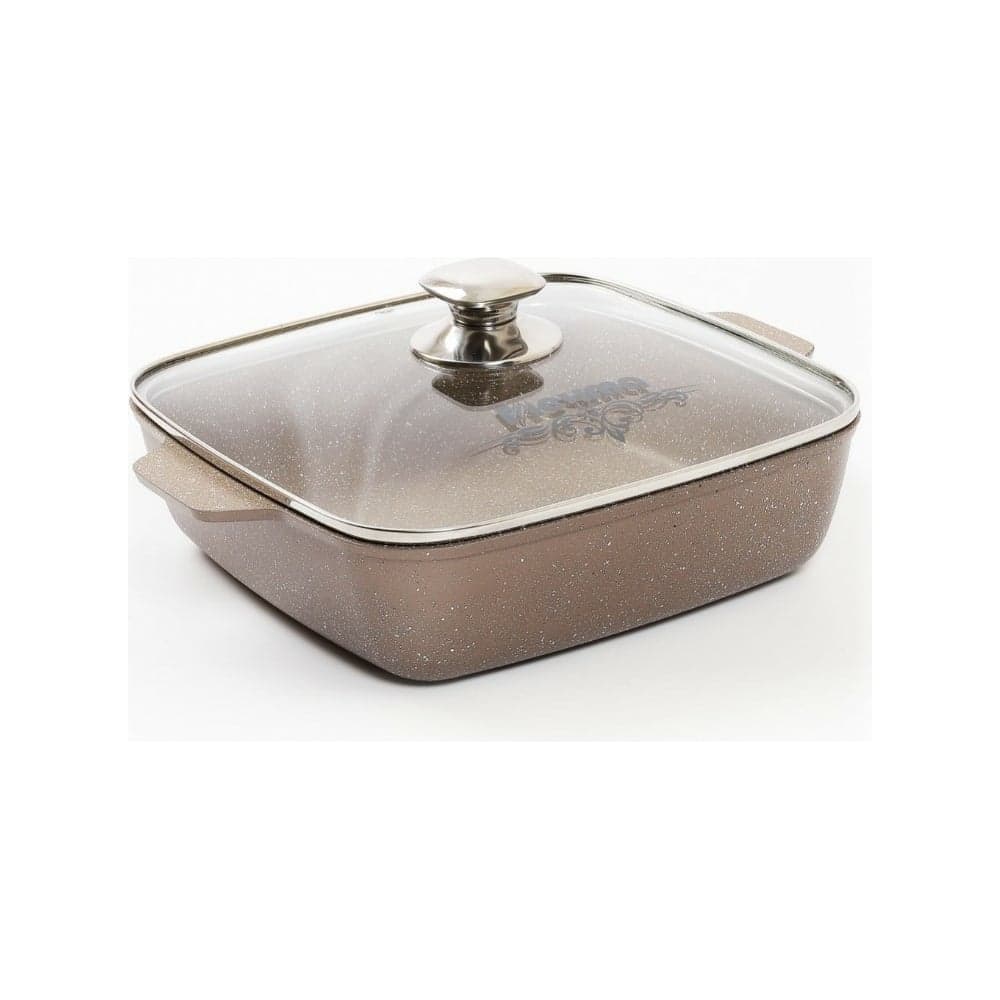 Квадратная жаровня Мечта АП Гранит brown 26х26 см 38806