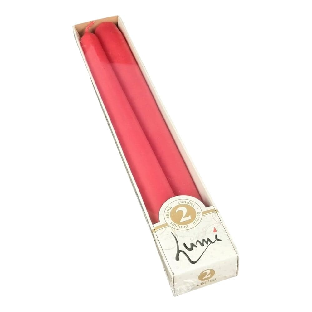 Античная свеча Lumi 22x250 мм, цвет: красный, 2 шт 5070652