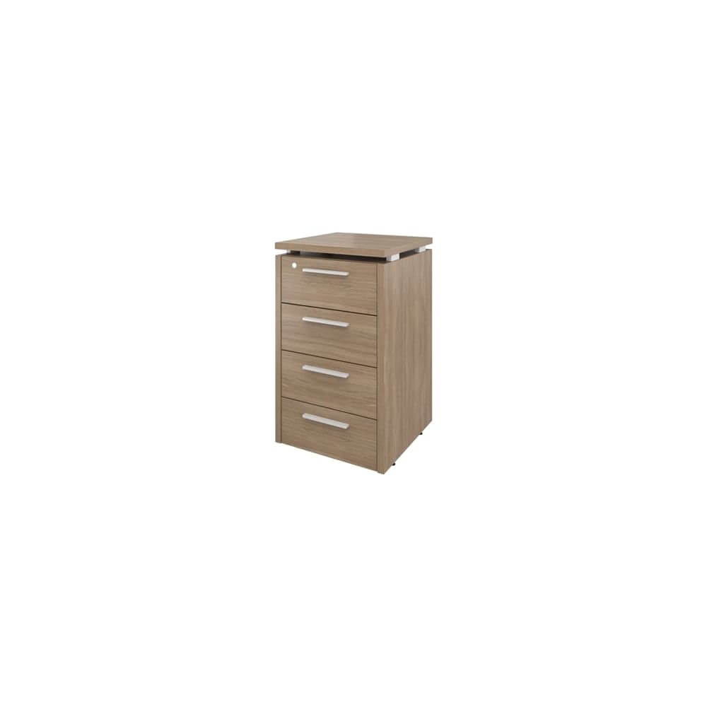 Тумба Монолит Дублин приставная (4 ящика с змамком) 450x450x750 Дуб кофейный37 ДБ44.С37